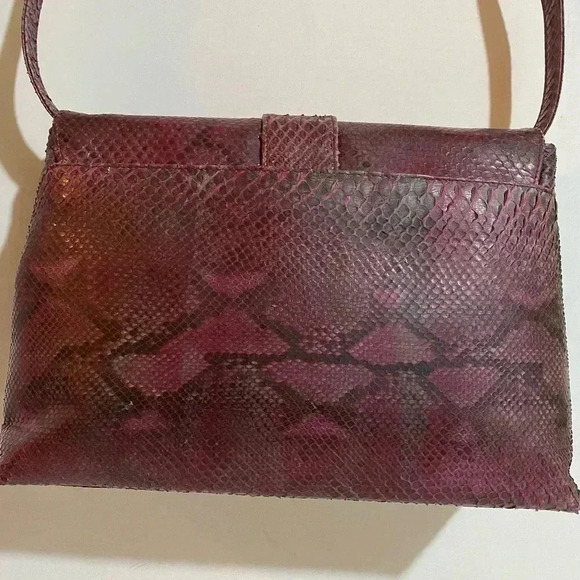 Suarez snakeskin leather satchel handbag - Picture 9 of 14